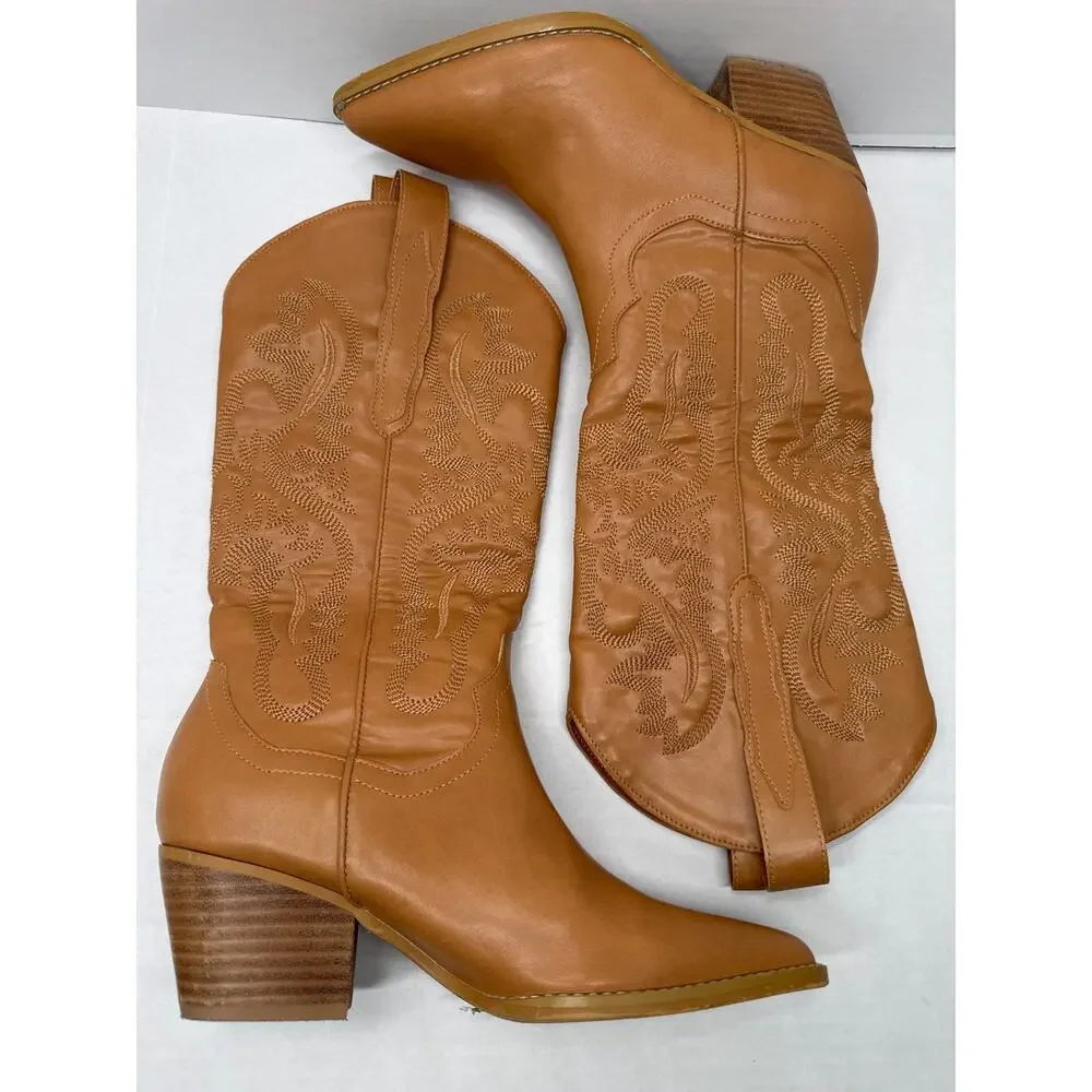 Oasis Society Amaya classic western boots brown size 7.5